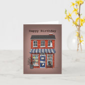 怖い本屋幽霊のよく出るかわいい幽霊誕生日 カード (黄色い花)