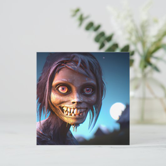 怖い歩くゾンビハロウィーン カード (スタンド正面)