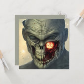 怖い歩くゾンビハロウィーン カード (正面/裏面インサイチュ)