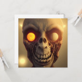 怖い歩くゾンビハロウィーン カード (正面/裏面インサイチュ)