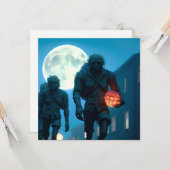 怖い歩くゾンビハロウィーン カード (正面/裏面インサイチュ)