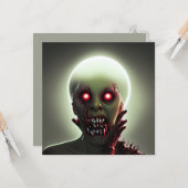 怖い歩くゾンビハロウィーン カード (正面/裏面インサイチュ)