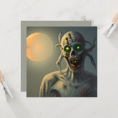 怖い歩くゾンビハロウィーン カード (正面/裏面インサイチュ)