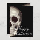 怖い死んだスカルハッピーハローウィンはがき ポストカード (正面/裏面)