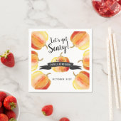 怖い水の色のカボチャハローウィンパーティ スタンダードカクテルナプキン (インサイチュ)