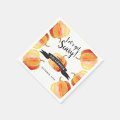 怖い水の色のカボチャハローウィンパーティ スタンダードカクテルナプキン (角)