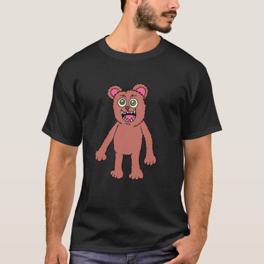 怖い熊の男性用Tシャツ Tシャツ (正面)