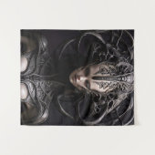 怖い爬虫類エイリアン タペストリー (正面(横))