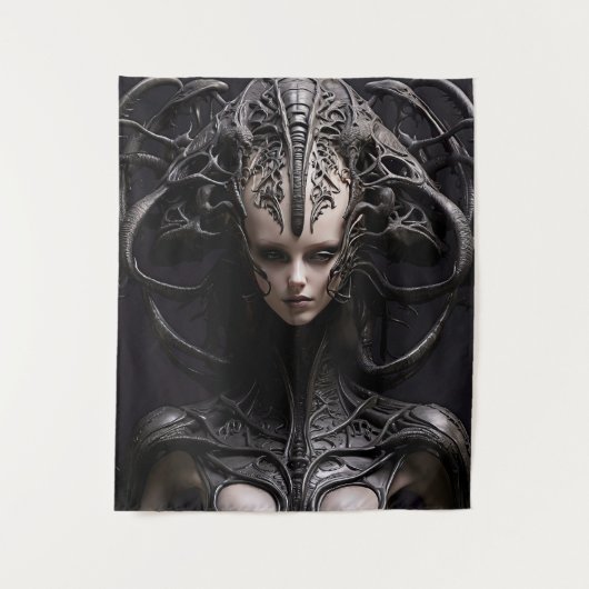 怖い爬虫類エイリアン タペストリー (正面)