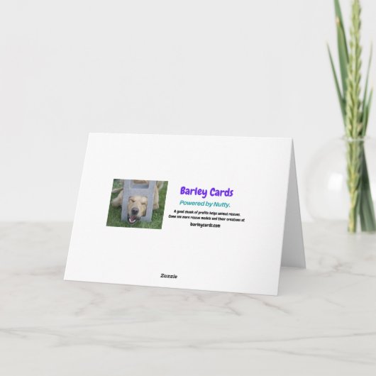 怖い猫が死んだ人を見る 面白いハロウィン カード (裏面)