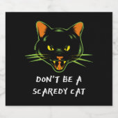 怖い猫じゃないハロウィーン猫の悪猫 スパークリングワインラベル (シングルラベル)