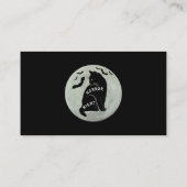 怖い猫のことわざホラーナイトとこうもりハロウィン 名刺 (裏面)