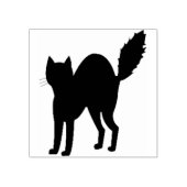 怖い猫のシルエットアートスタンプ ラバースタンプ (インプリント)