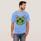 怖い猫のホラー映画ファン 猫の飼い主 ギフト g tシャツ (正面フル)