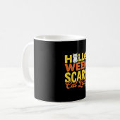 怖い猫のレディハロウィンデザイン_1 コーヒーマグカップ (正面左)