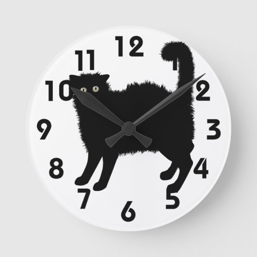 怖い猫の壁時計 ラウンド壁時計 (正面)
