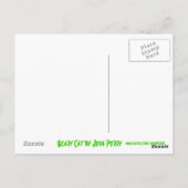 怖い猫グリーンMEEOOWW! ポストカード (裏面)