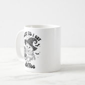 怖い猫コーヒー好き可笑しいハロウィーン コーヒーマグカップ (正面左)