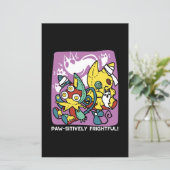 怖い猫ハロウィーンのアートを見ながら歩く (スタンド正面)