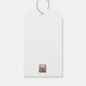 怖い猫ハロウィーンのアートを見ながら歩く ギフトタグ (裏面)