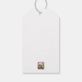 怖い猫ハロウィーンのアートを見ながら歩く ギフトタグ (裏面)