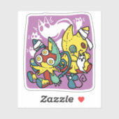 怖い猫ハロウィーンのアートを見ながら歩く シール (シート)