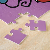 怖い猫ハロウィーンのアートを見ながら歩く ジグソーパズル (側面)