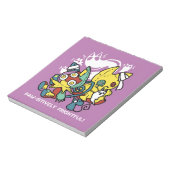 怖い猫ハロウィーンのアートを見ながら歩く ノートパッド (回転)