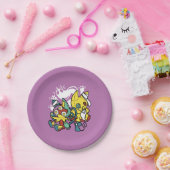 怖い猫ハロウィーンのアートを見ながら歩く ペーパープレート (パーティー)