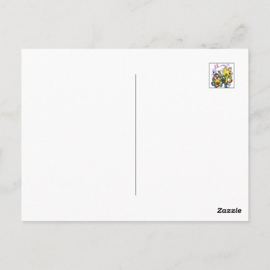 怖い猫ハロウィーンのアートを見ながら歩く ポストカード (裏面)