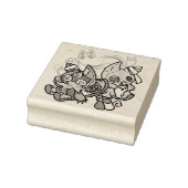 怖い猫ハロウィーンのアートを見ながら歩く ラバースタンプ (スタンプ)