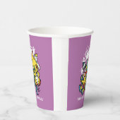 怖い猫ハロウィーンのアートを見ながら歩く 紙コップ (右)