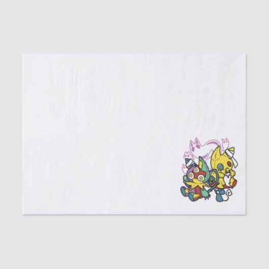 怖い猫ハロウィーンのアートを見ながら歩く 薄葉紙 (正面)