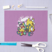 怖い猫ハロウィーンのアートを見ながら歩く 薄葉紙 (クラフト)