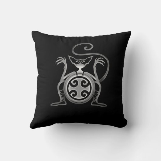 怖い猫 クッション (裏面)