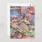 怖い猫 ポストカード (正面/裏面)