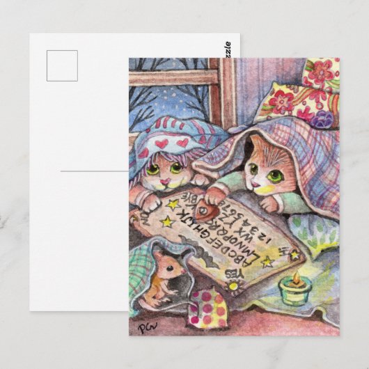 怖い猫 ポストカード (正面/裏面)