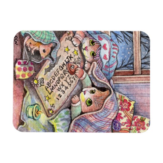 怖い猫 マグネット (横)