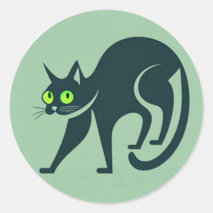 怖い猫 ラウンドシール