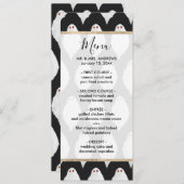 怖い白ハロウィーン幽霊たち水色パターン メニュー (正面/裏面)