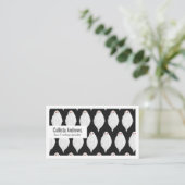 怖い白ハロウィーン幽霊たち水色パターン 名刺 (スタンド正面)