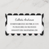 怖い白ハロウィーン幽霊たち水色パターン 名刺 (裏面)