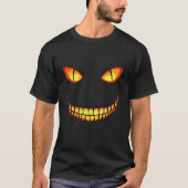 怖い目と熱狂するスマイルハロウィーン Tシャツ (正面)