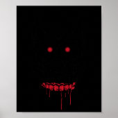 怖い目スカル歯と赤い目ハローウィー ポスター (正面)