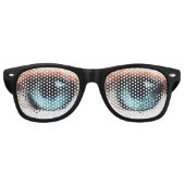 怖い目玉 & ハロウィン 青い目 / 不気味なゾンビ レトロサングラス (正面)