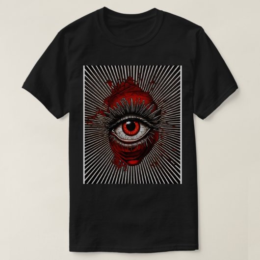 怖い目 Tシャツ (デザイン正面)