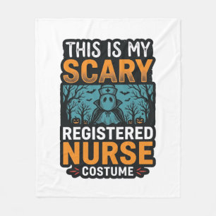 怖い看護師コスチューム ハロウィンTシャツ デザイン フリースブランケット