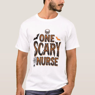 怖い看護師 ハロウィン ビンテージ 彫刻 Tシャツ デザイン