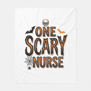 怖い看護師 ハロウィン ビンテージ 彫刻 Tシャツ デザイン フリースブランケット