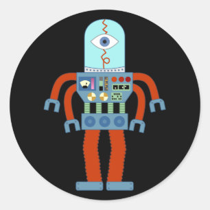 怖い眼球ロボット ラウンドシール